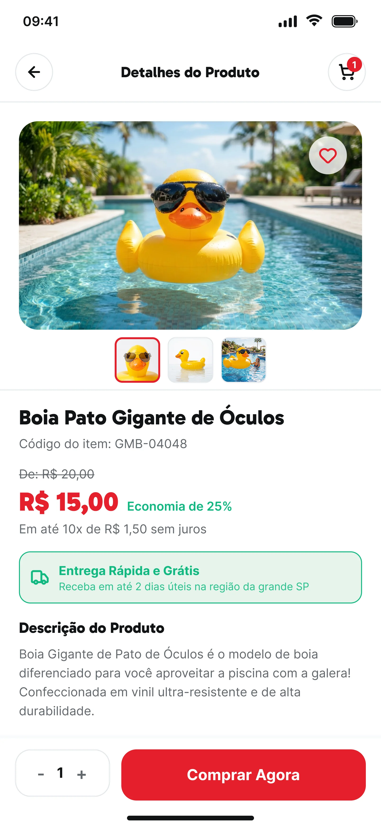 Detalhes da boia pato gigante: fotos, preço, entrega rápida e grátis e comprar agora