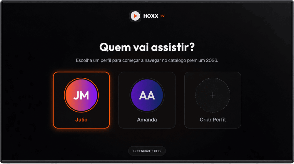 Hoxx TV na TV, tela informação que acompanha a pessoa