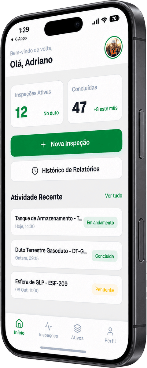 Transpetro, tela cada item no seu devido lugar