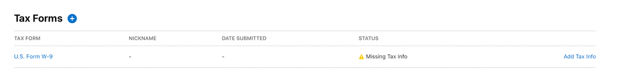 Formulários de impostos (exemplo)