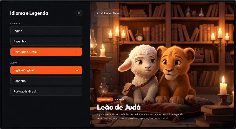Hoxx TV na TV, tela do seu jeito de assistir