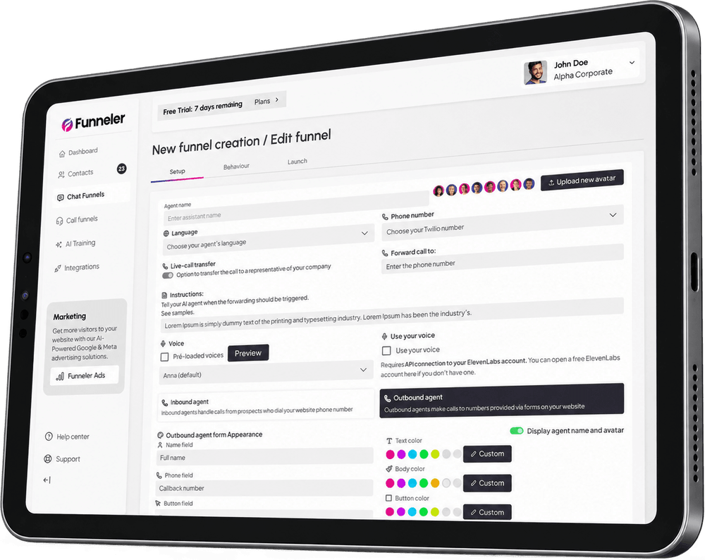 Funneler, tela controle sobre cada detalhe