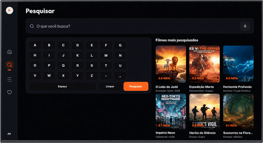 Hoxx TV na TV, tela encontrar ficou mais fácil