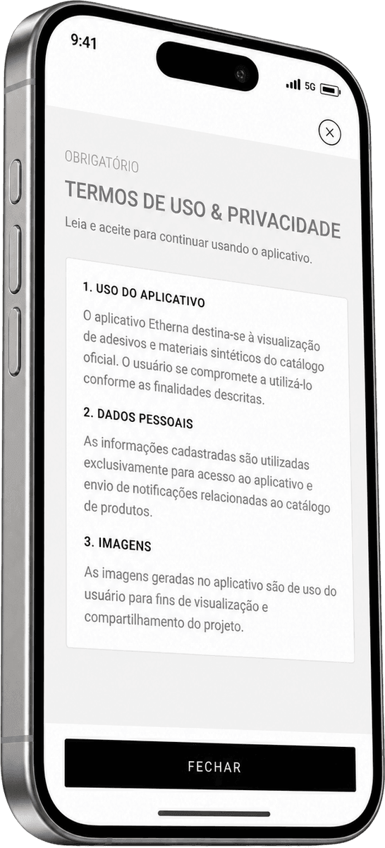 Etherna, tela transparência desde o início