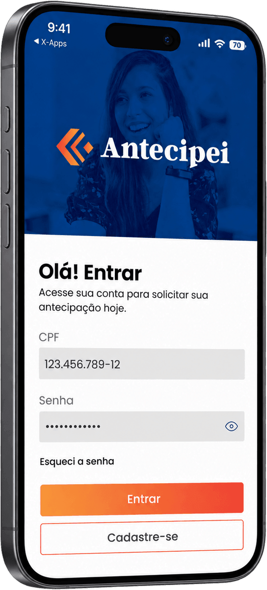 Antecipei, tela um acesso simples para começar